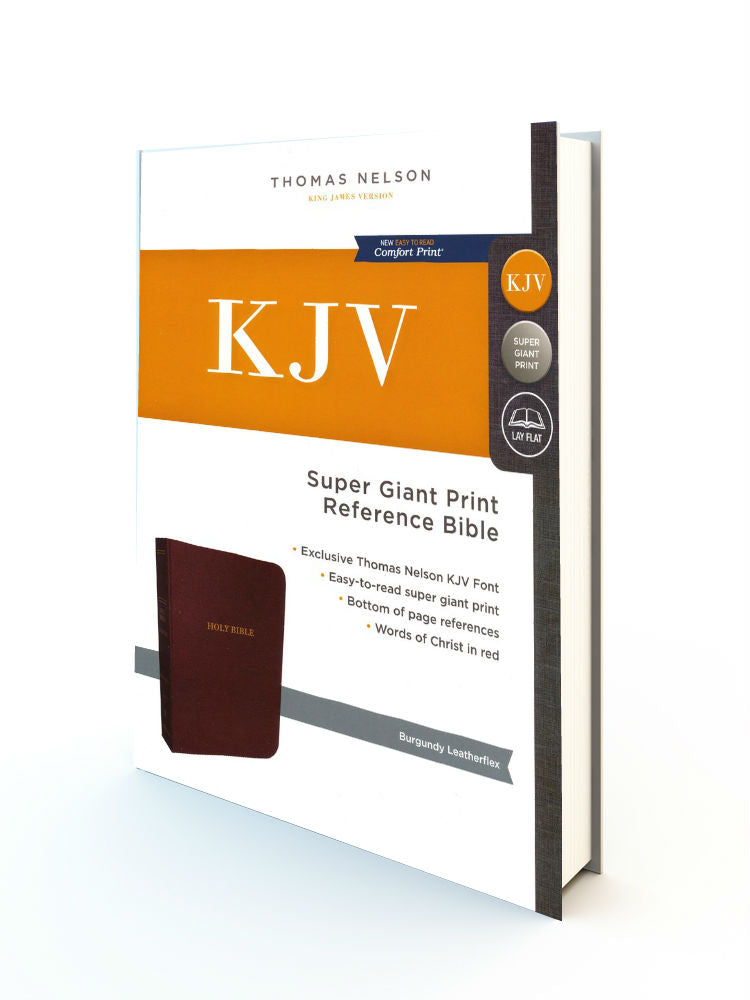 KJV Super Giant Print Reference Bible (Comfort Print)-Black Leatherflex - Redemption Store