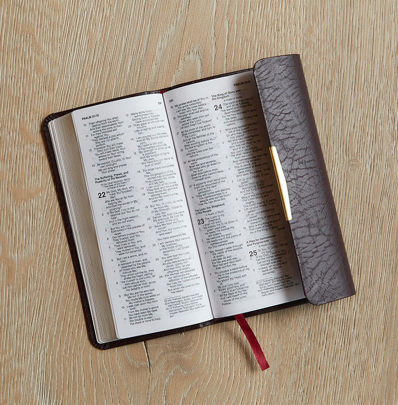 NKJV Checkbook Bible - Burgundy - Image 4